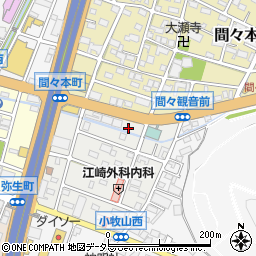 愛知県小牧市曙町121周辺の地図