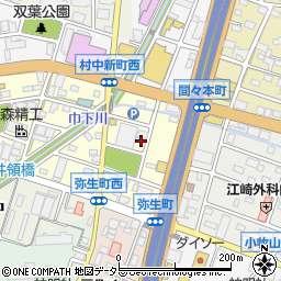 愛知県小牧市弥生町142周辺の地図