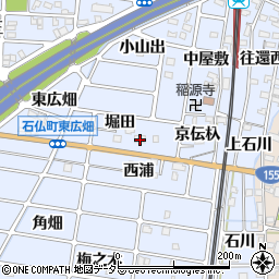 愛知県岩倉市石仏町堀田周辺の地図