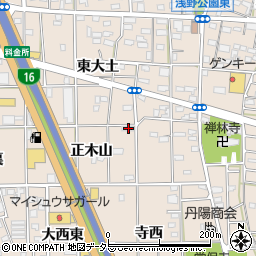 愛知県一宮市浅野正木山46周辺の地図