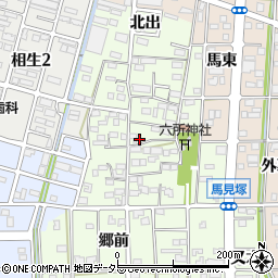 愛知県一宮市馬見塚（郷内）周辺の地図