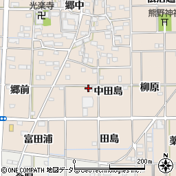 愛知県一宮市萩原町花井方中田島周辺の地図