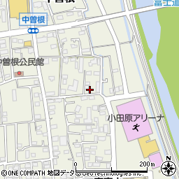 神奈川県小田原市中曽根205周辺の地図