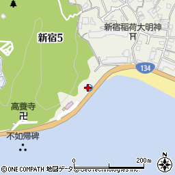 逗子海岸ロードオアシス駐車場周辺の地図