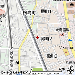 愛知県一宮市殿町2丁目35周辺の地図