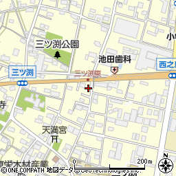 愛知県小牧市三ツ渕453-1周辺の地図