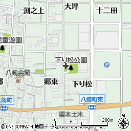 下り松公園トイレ周辺の地図