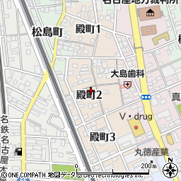 愛知県一宮市殿町2丁目38周辺の地図