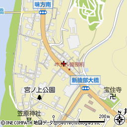 京都府綾部市味方町薬師前周辺の地図