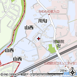 神奈川県二宮町（中郡）川匂周辺の地図
