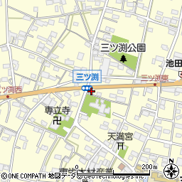 愛知県小牧市三ツ渕387-1周辺の地図