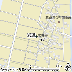 岐阜県養老郡養老町岩道周辺の地図