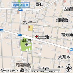 愛知県一宮市浅野（土池）周辺の地図