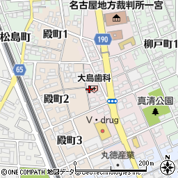 愛知県一宮市一宮下町西側周辺の地図
