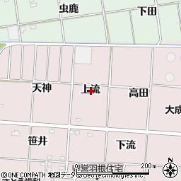 愛知県一宮市千秋町浅野羽根上流周辺の地図
