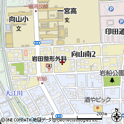 愛知県一宮市向山南周辺の地図