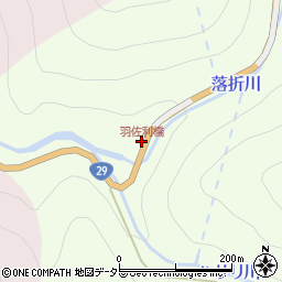羽佐利橋周辺の地図