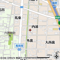 愛知県一宮市浅野内浦27周辺の地図