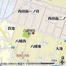 愛知県一宮市西萩原八幡東2周辺の地図
