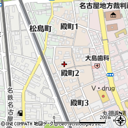愛知県一宮市殿町2丁目33周辺の地図