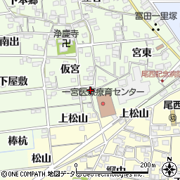愛知県一宮市冨田流筋14-2周辺の地図