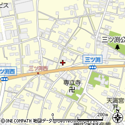愛知県小牧市三ツ渕318周辺の地図
