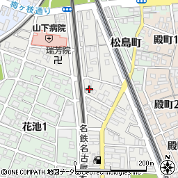 愛知県一宮市中町周辺の地図