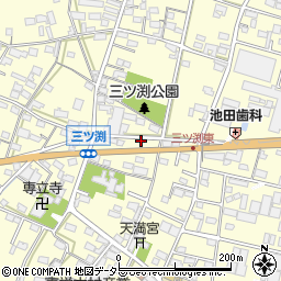 愛知県小牧市三ツ渕393周辺の地図