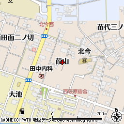 愛知県一宮市北今（葭山）周辺の地図