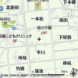 愛知県一宮市冨田若宮前周辺の地図