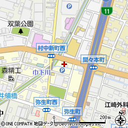 愛知県小牧市弥生町148周辺の地図