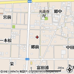 愛知県一宮市萩原町花井方（郷前）周辺の地図