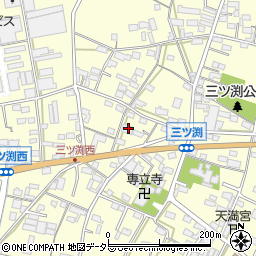 愛知県小牧市三ツ渕318-3周辺の地図