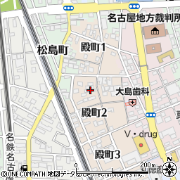 愛知県一宮市殿町2丁目16周辺の地図
