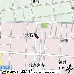 愛知県一宮市千秋町浅野羽根（大石亀）周辺の地図