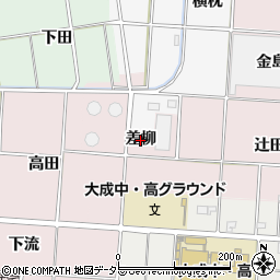 愛知県一宮市千秋町天摩（差柳）周辺の地図