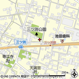 愛知県小牧市三ツ渕398周辺の地図
