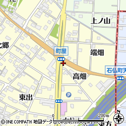 愛知県一宮市千秋町町屋（高畑）周辺の地図