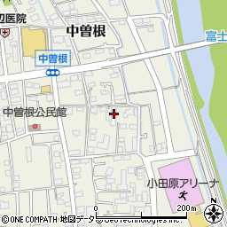 神奈川県小田原市中曽根213周辺の地図