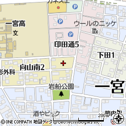 愛知県一宮市向山南2丁目5周辺の地図