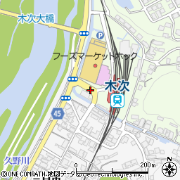 JR木次駅周辺の地図