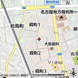 愛知県一宮市殿町2丁目1周辺の地図