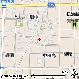 愛知県一宮市萩原町花井方郷中1038周辺の地図