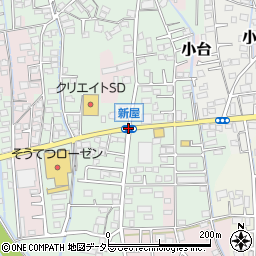 新屋周辺の地図