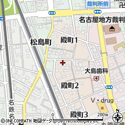 愛知県一宮市殿町2丁目3周辺の地図