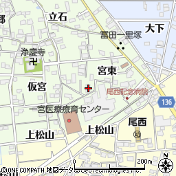 愛知県一宮市冨田宮東1732周辺の地図