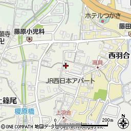 ＪＲ西日本篠尾社宅周辺の地図