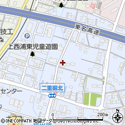 愛知県小牧市二重堀638-21周辺の地図