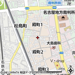 愛知県一宮市殿町2丁目4周辺の地図