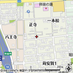 愛知県一宮市大和町毛受正寺周辺の地図
